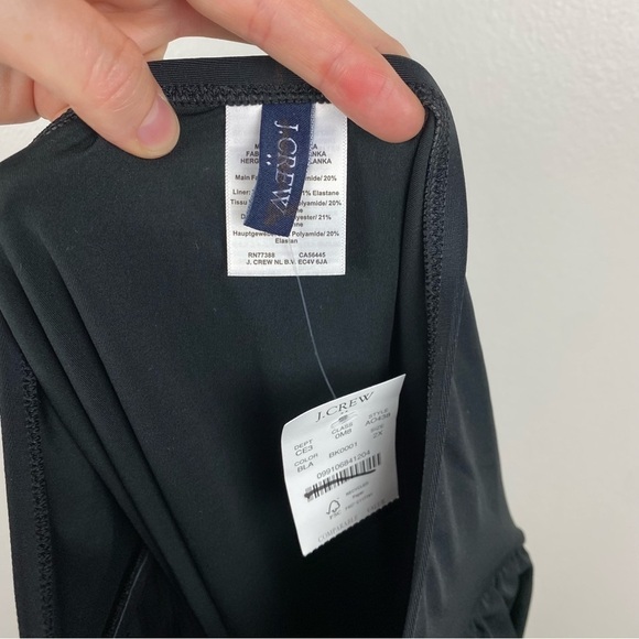 J. Crew Plus Removable Halter Strapless One Piece Swimsuit Black Size 2X NWT - Picture 6 of 7